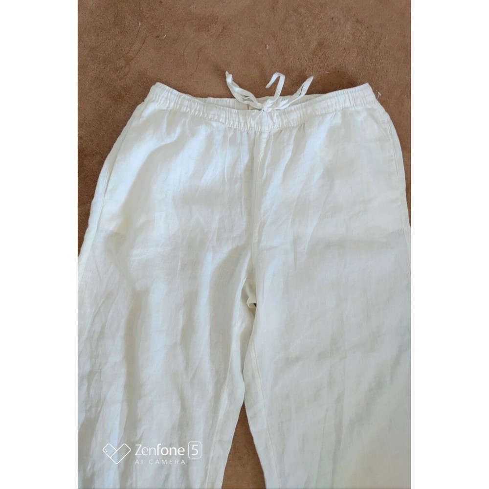 Cynthia Rowley Women's Wide Leg Pants White Large - Picture 5 of 8